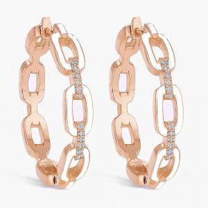 Beyaz Zincir Halka Küpe