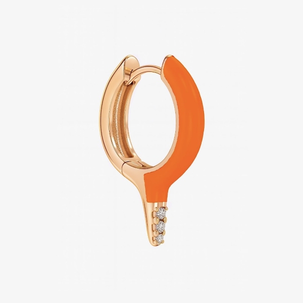 Oranj Kurşun Halka Küpe