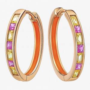 Oranj Mine Begi Halka Küpe 