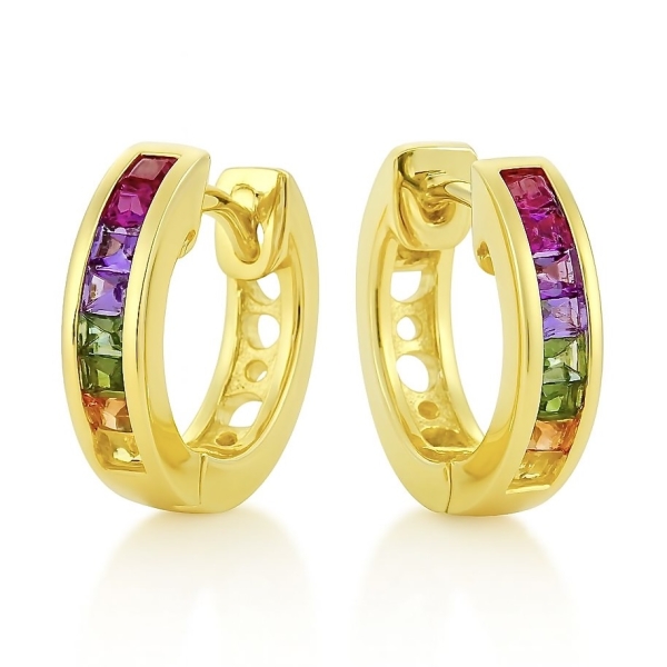 Begi Rainbow Halka Küpe / Sarı