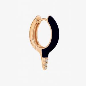 Siyah Kurşun Halka Küpe