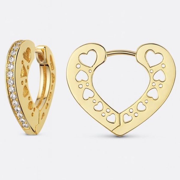 Çift Taraflı Kalp Küpe 