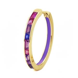 Mor Mine Begi Halka Küpe / Sarı