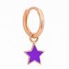 Mor  Yıldız Halka Küpe
