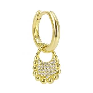 Halkası Çıkan Damla Küpe / Sarı