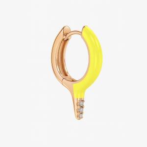 Sarı Kurşun Halka Küpe