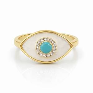  Sedef Göz Yüzük / Sarı