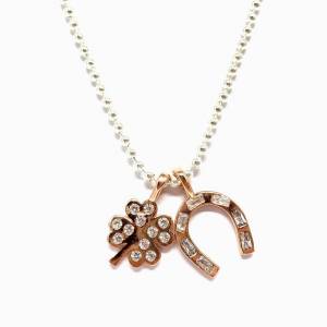 Bubble Zincir Lucky Kolye (Rose)
