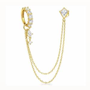 Hanna Stras Chain Küpe / Sarı