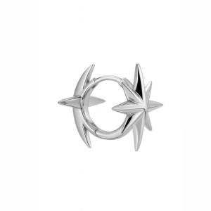 Çift Taraflı Yıldız Halka Küpe 