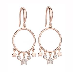 Ay Yıldız Çember Küpe