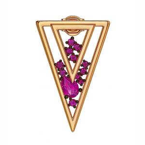 Fuşya Üçgen Küpe