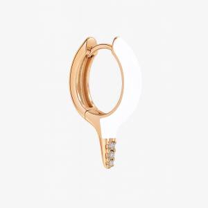 Beyaz Kurşun Halka Küpe