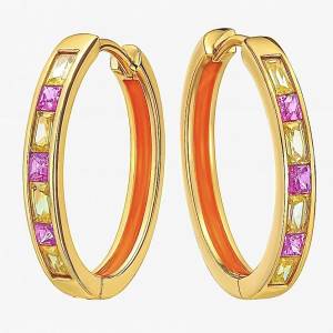 Oranj Mine Begi Halka Küpe / Sarı