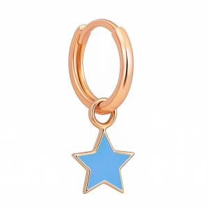 Mavi Yıldız Halka Küpe