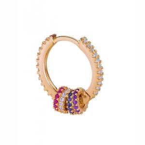 Pastel Halkalı Halka Küpe