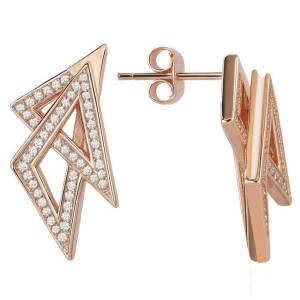 Beyaz Geometri Küpe