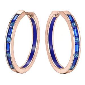 Mavi Mine Begi Halka Küpe 