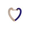 Mavi Mini Kalp Halka Küpe