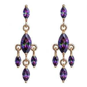 Mistik Topaz Markiz Küpe