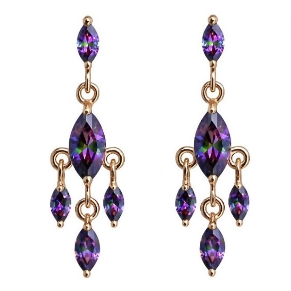 Mistik Topaz Markiz Küpe