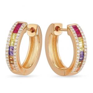 GökKuşağı Begi Halka Küpe