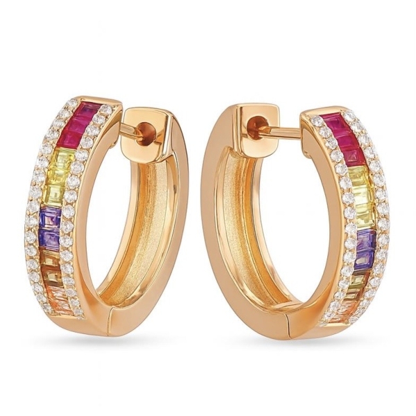 GökKuşağı Begi Halka Küpe