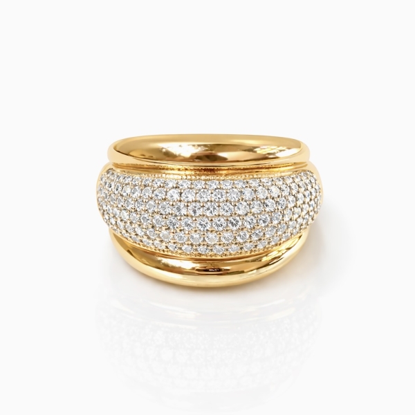 Pave Bomb Yüzük / Sarı