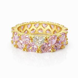 Pink Dream Kalp Tamtur Yüzük / Sarı