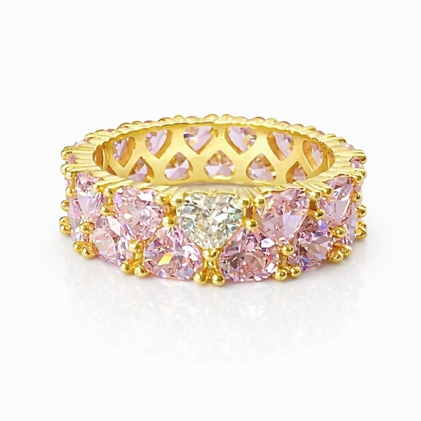 Pink Dream Kalp Tamtur Yüzük / Sarı