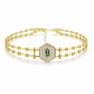 Yeşil Begi Pave Bileklik