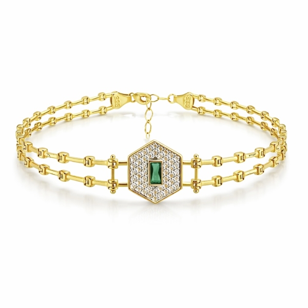 Yeşil Begi Pave Bileklik