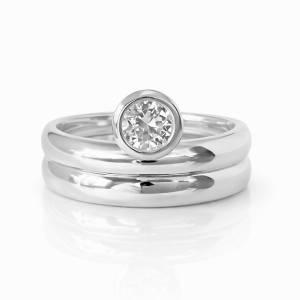 Bezel Tektaş Kalın Yüzük 