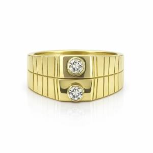 Double Bezel Line Yüzük 