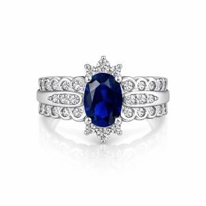 Mavi Diana Serçe Yüzük 