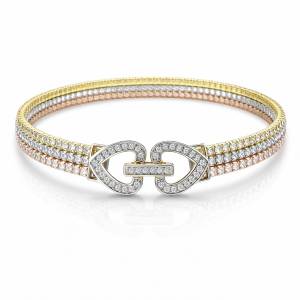 Kalp Kilit Üçlü Suyolu Bileklik