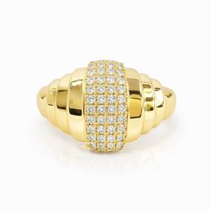 Taşlı Allure Yüzük / Sarı