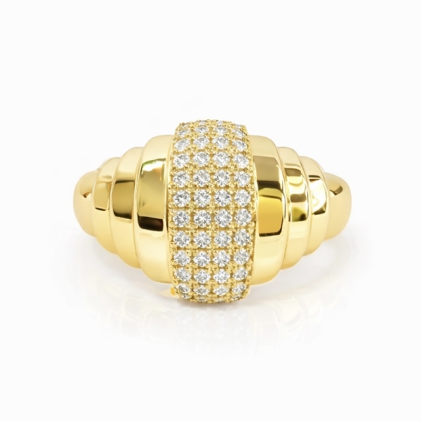 Taşlı Allure Yüzük / Sarı