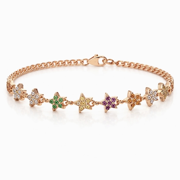 Color Mix Stars Gurmet Bileklik / Rose