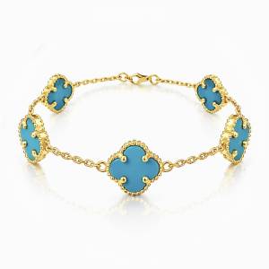 Mavi Clover Bileklik 