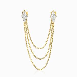 Suzi Cris Chain Küpe / Sarı