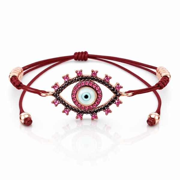 Bordo İpli Göz Bileklik