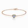 Mavi Opal Kalp Bileklik 