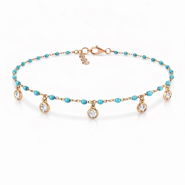 Bezel Turkuaz Bileklik