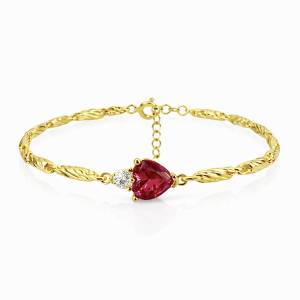 Fuşya Kalp Bileklik 