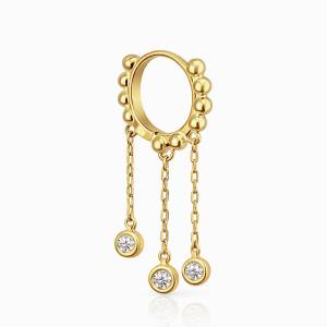 Suzi Bezel Bubble Küpe / Sarı