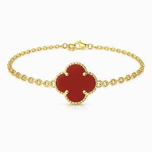 Clover Bileklik / Kırmızı