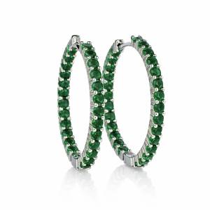 Yeşil Tamtur Via Halka Küpe