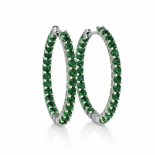 Yeşil Tamtur Via Halka Küpe