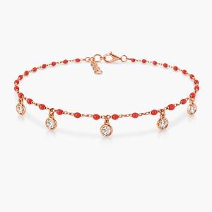 Bezel Kırmızı Bileklik